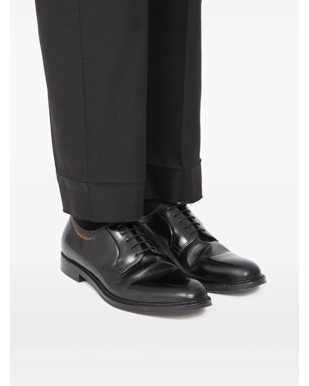 Maison Margiela Brown Leather Lace Up Shoes for men