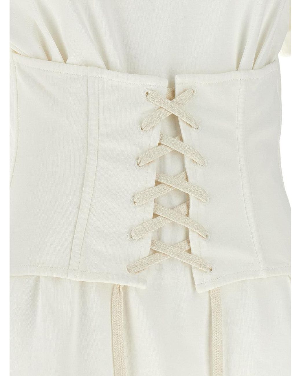 McQueen White Solid Crew Neck T-Shirt