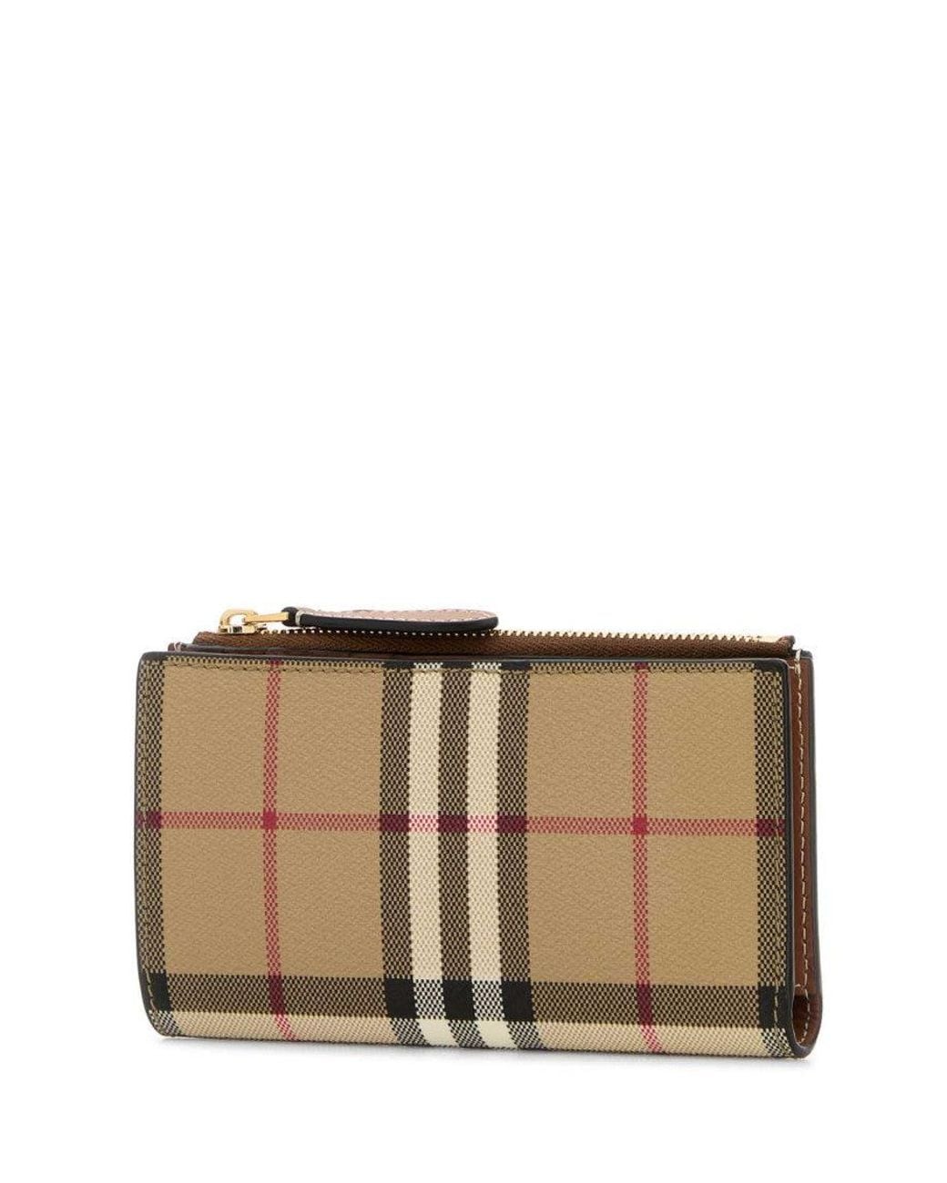 Burberry Brown Check Pattern Wallet