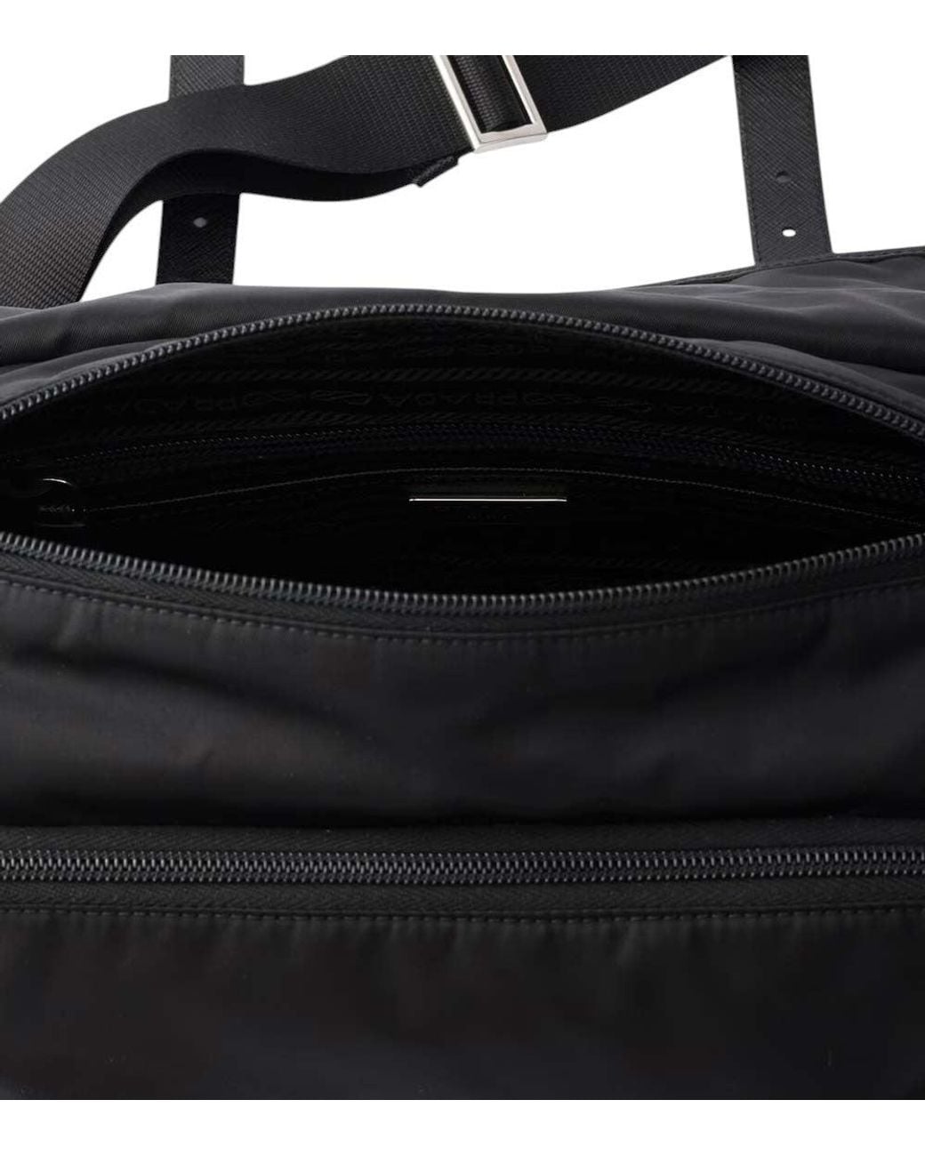 Prada Black Logo Medium Shoulder Bag