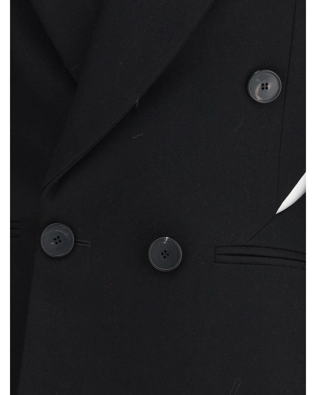 Givenchy Black Peaked Lapel Blazer