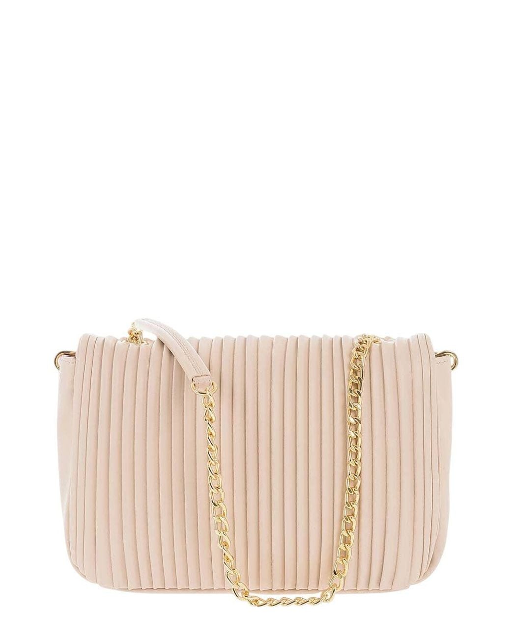 Love Moschino Natural Off Logo Medium Shoulder Bag