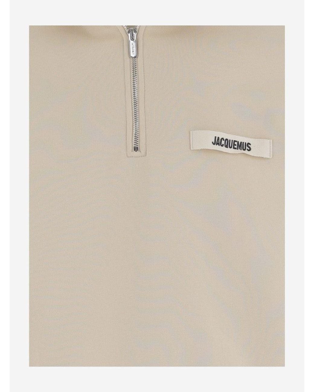 Jacquemus Natural Logo Polo Collar Sweatshirt for men