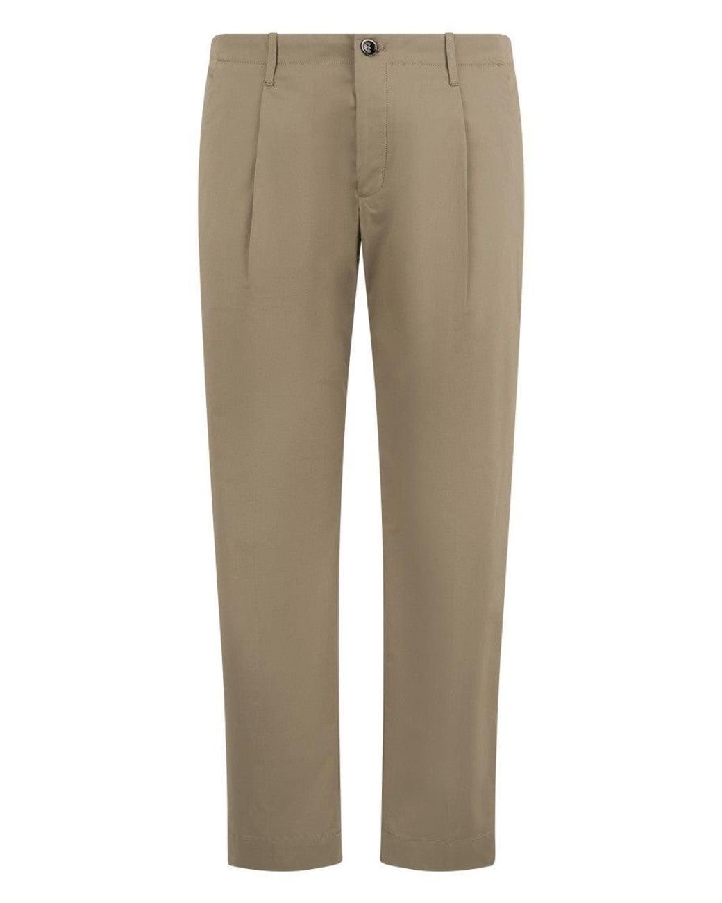 Nine:inthe:morning Natural Straight Pleated Trousers for men