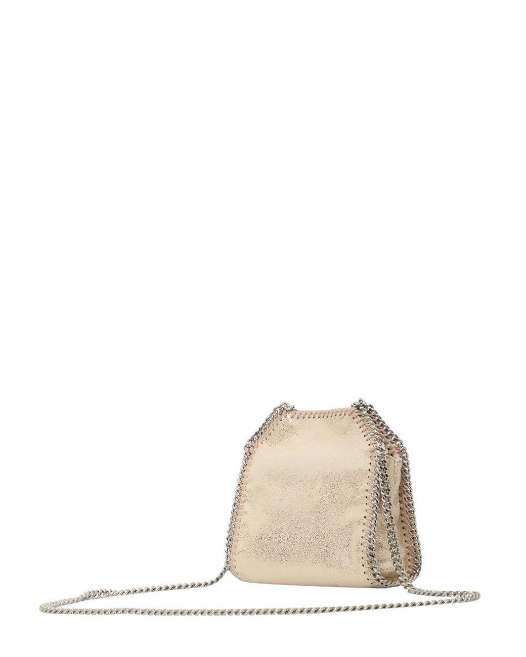 Stella McCartney Natural Pale Falabella Micro Tote