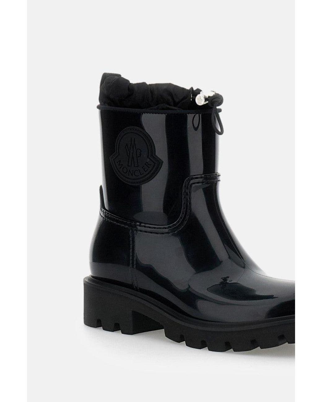 Moncler Black Kickstream Rain Boots