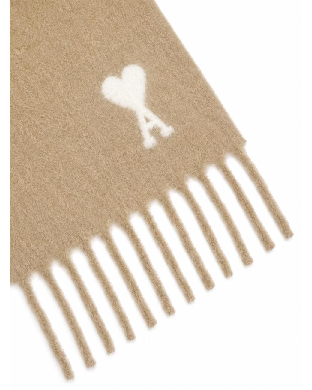 AMI Natural Logo Scarf for men