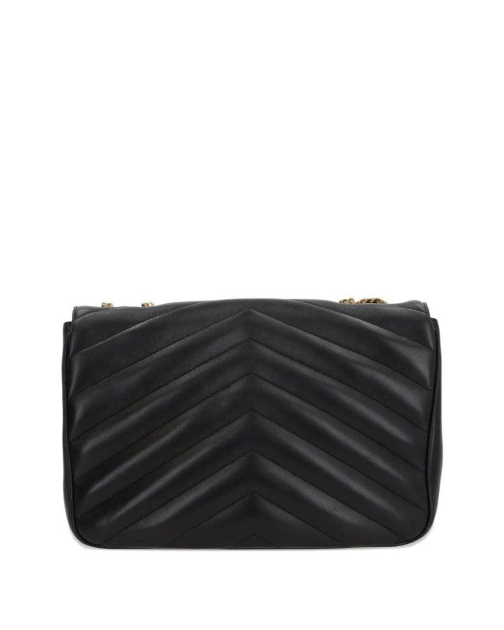 Saint Laurent Black Large Loulou Quilted Leather Shoulder Bag