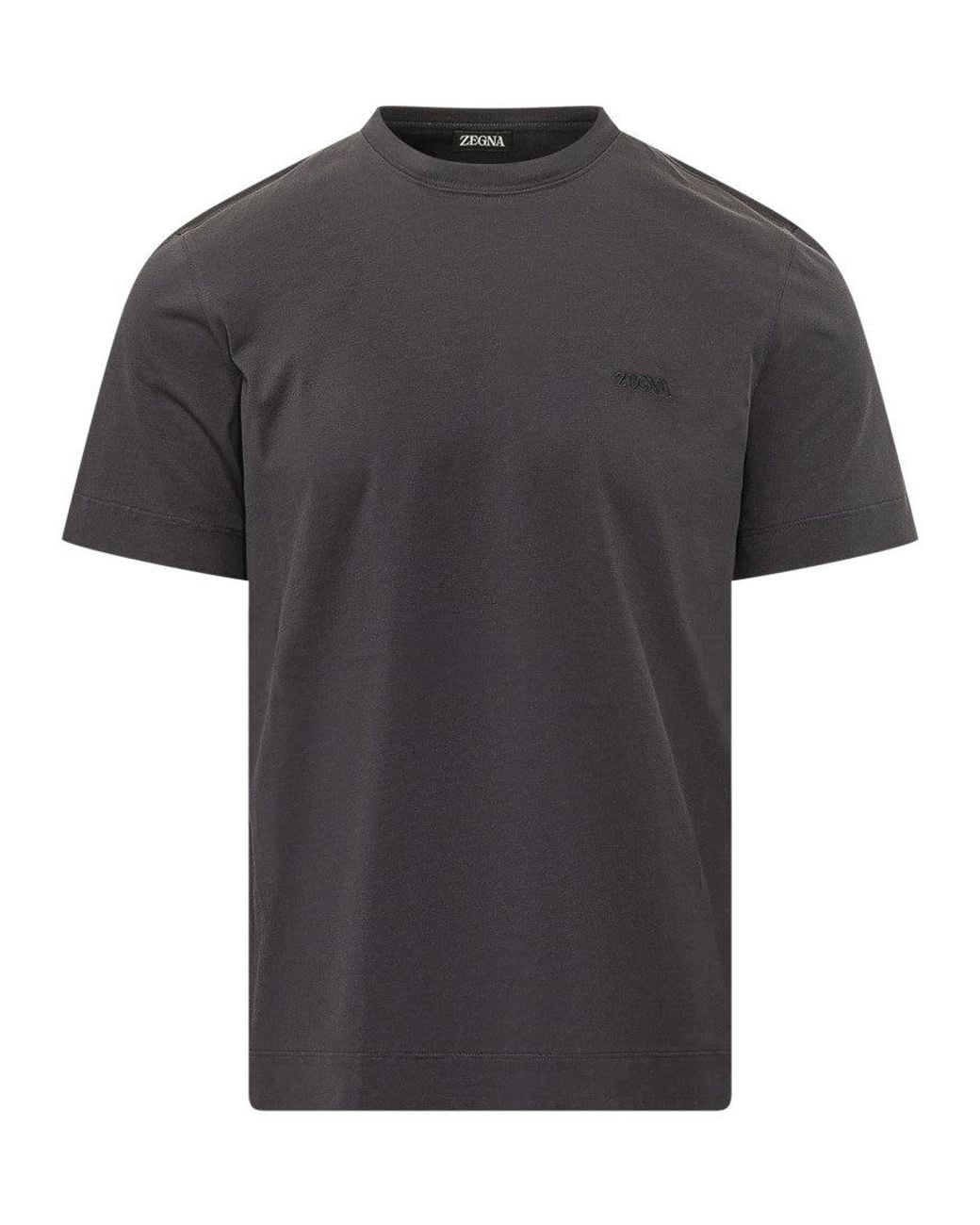 Zegna Black Dark Logo T-Shirt for men