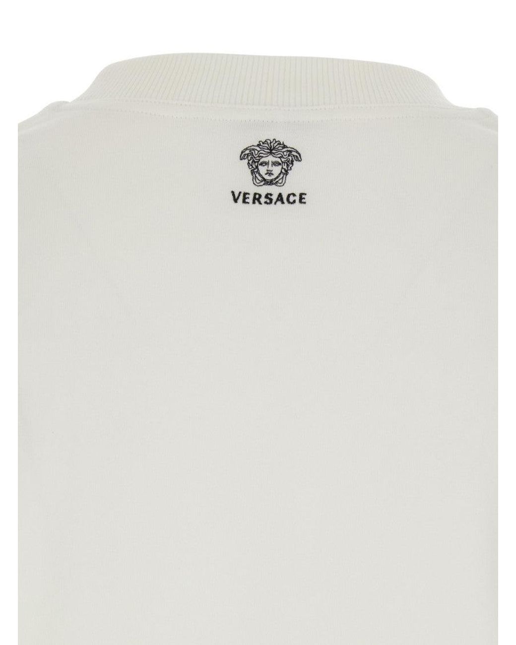 Versace White Crew Neck T-Shirt for men