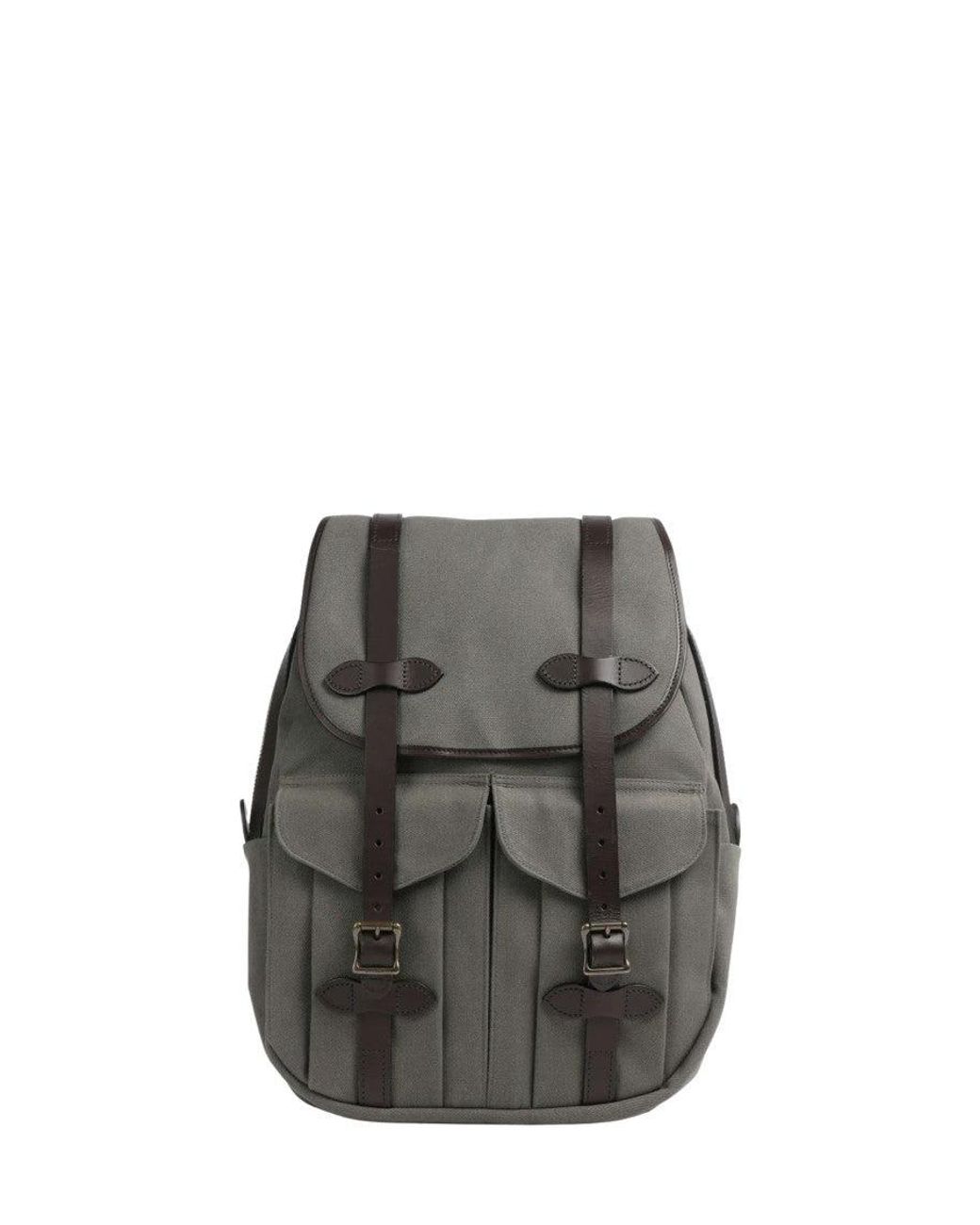 Filson Black Twill Backpack for men