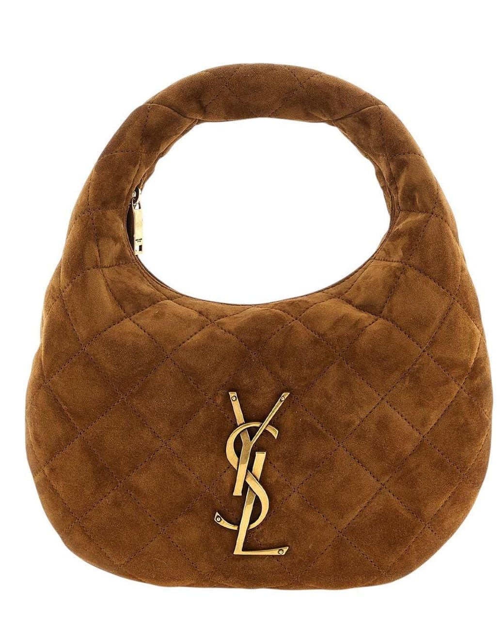 Saint Laurent Brown Icarino Small Hobo