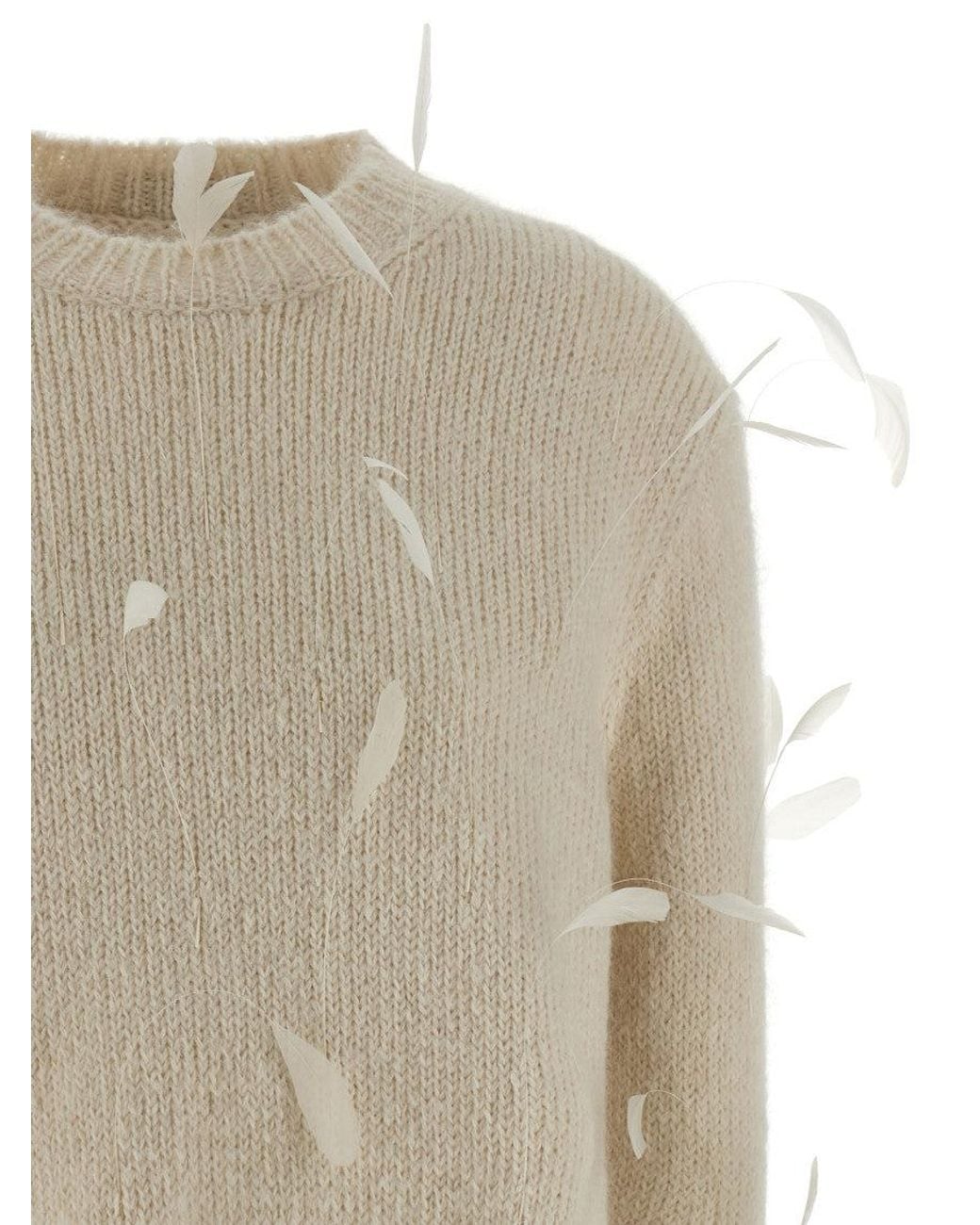 Jil Sander Natural Feather Sweater