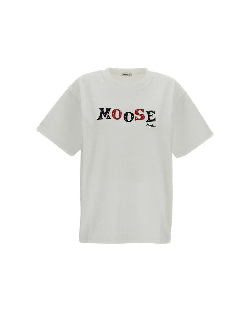 Bode Gray Graphic Crew Neck T-Shirt