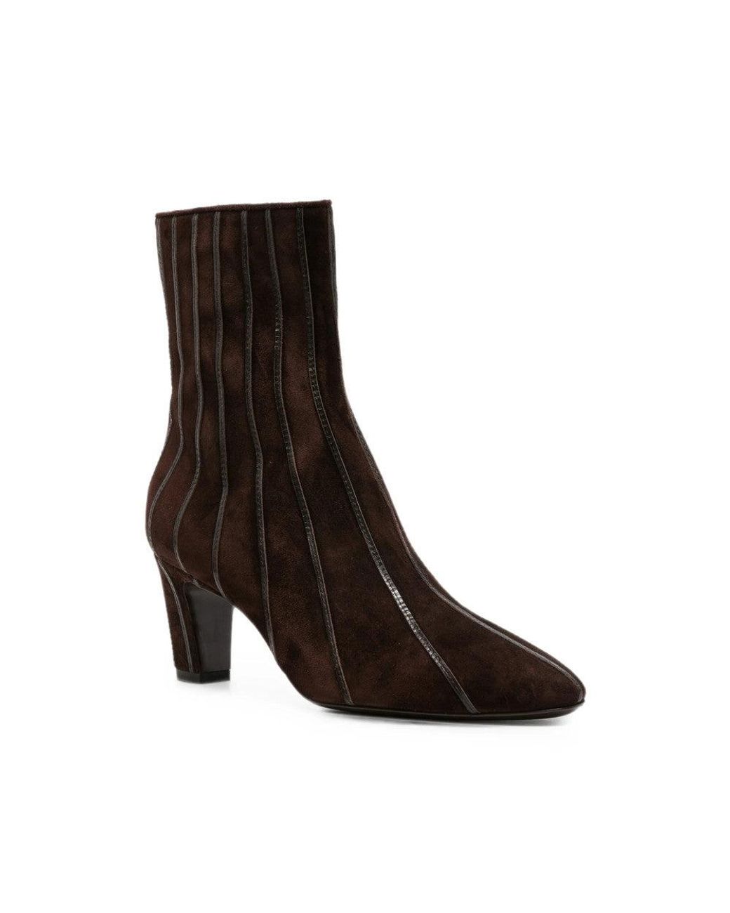 Herbert Levine Brown Zippered Ankle Boots