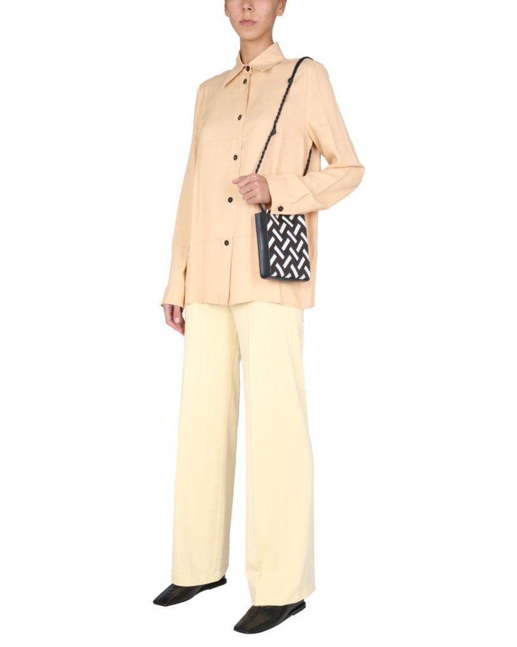 Jil Sander Natural Boxy Solid Shirt