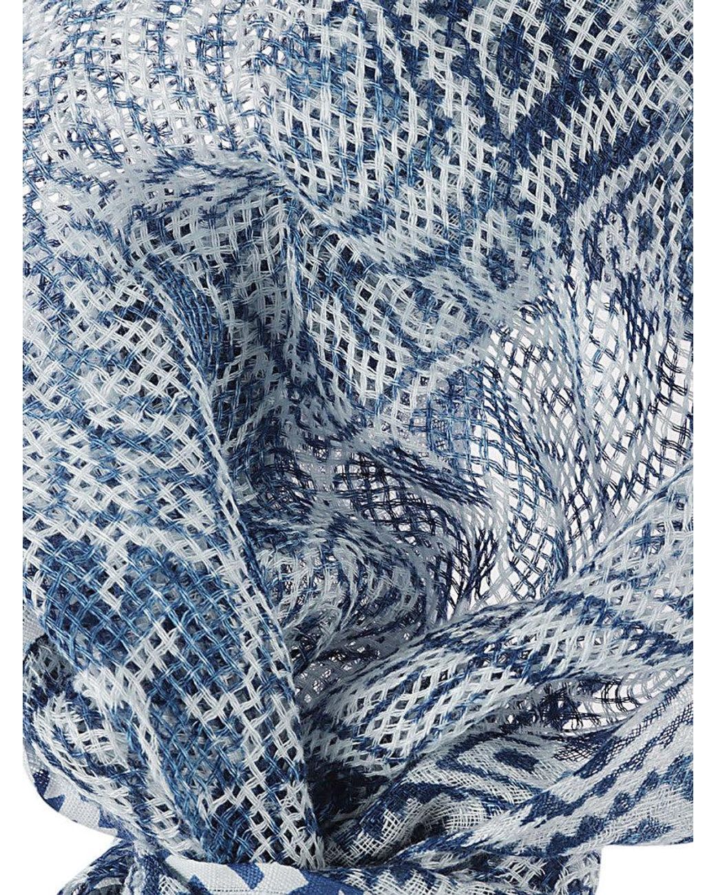 PATCHOULI Blue Geometric Scarf