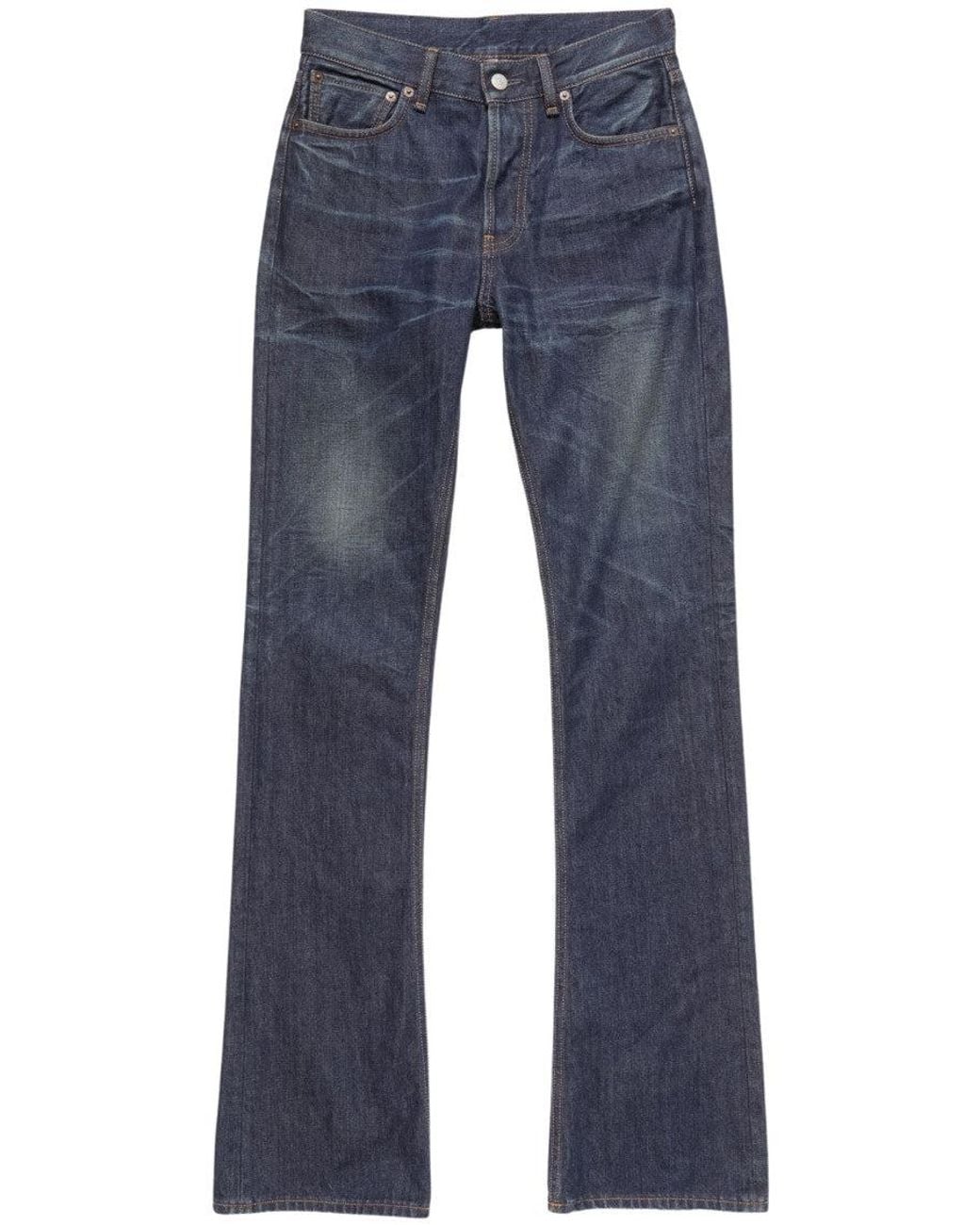 Acne Blue Bootcut Mid Rise Jeans