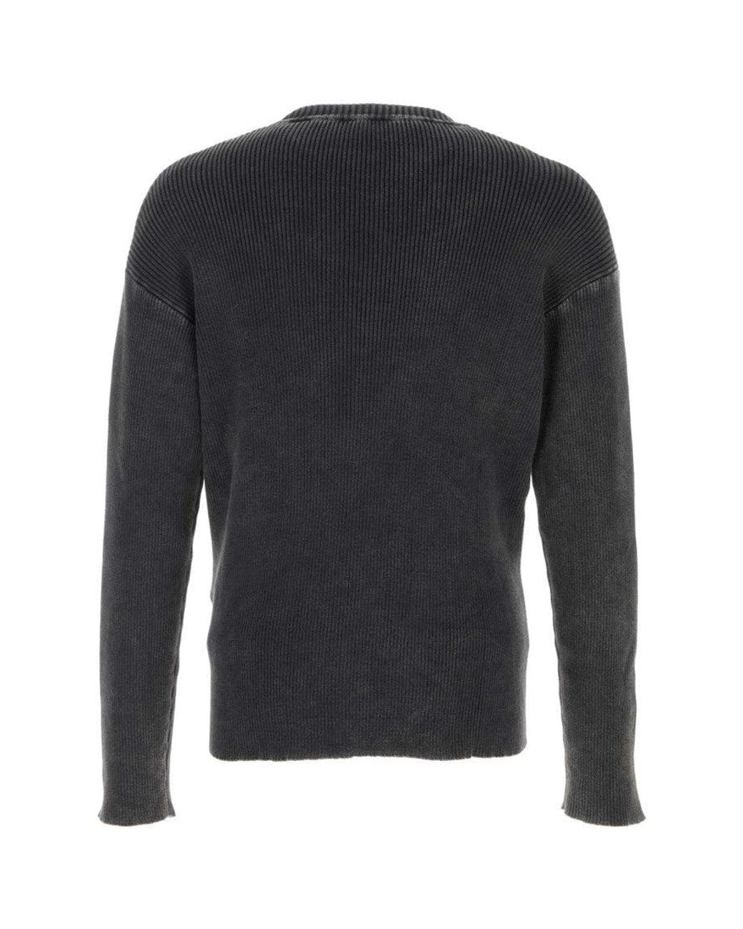 DIESEL Black Dark Logo Sweaters for men