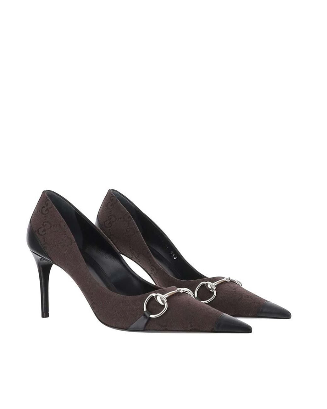 Gucci Brown Color Block Pumps