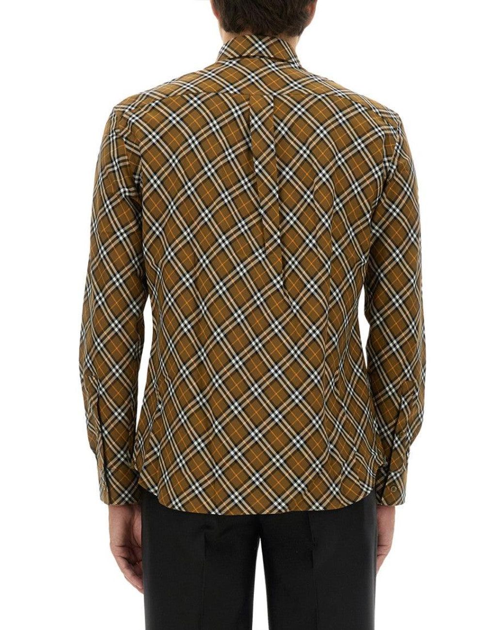 Burberry Brown Classic Fit Check Shirt for men