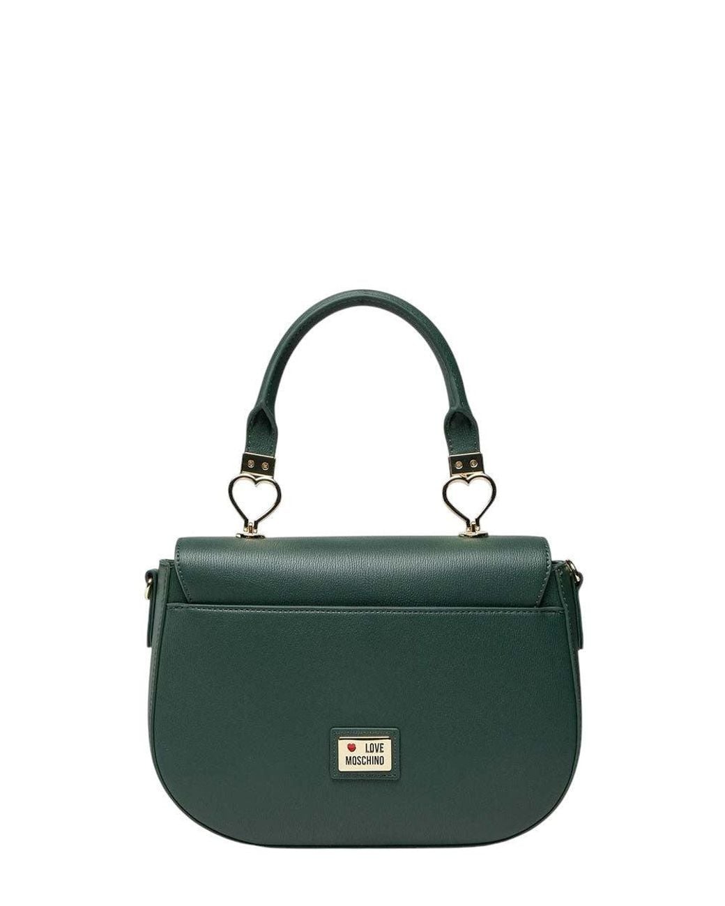 Love Moschino Green Logo Small Satchel