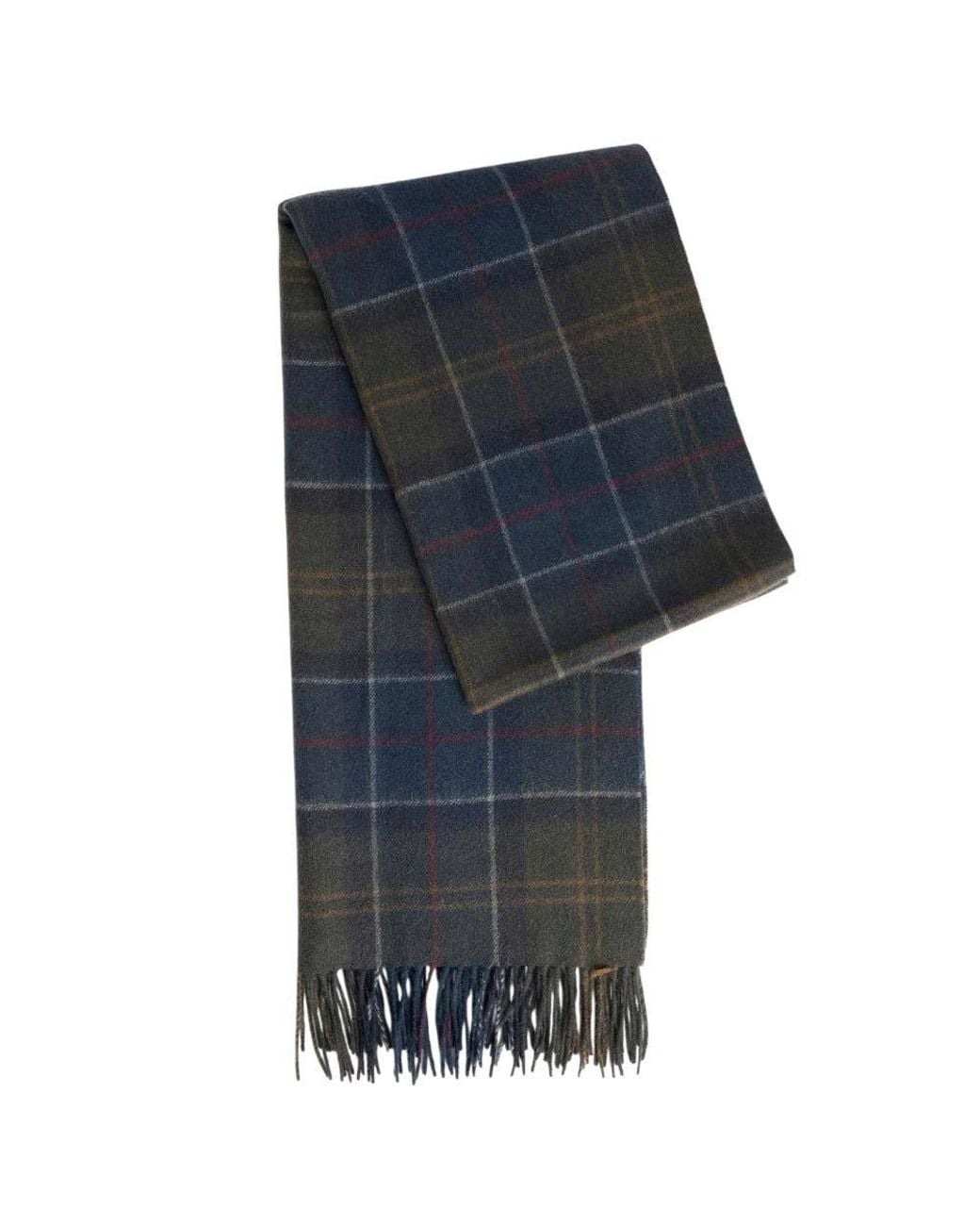 Barbour Black Check Scarf for men