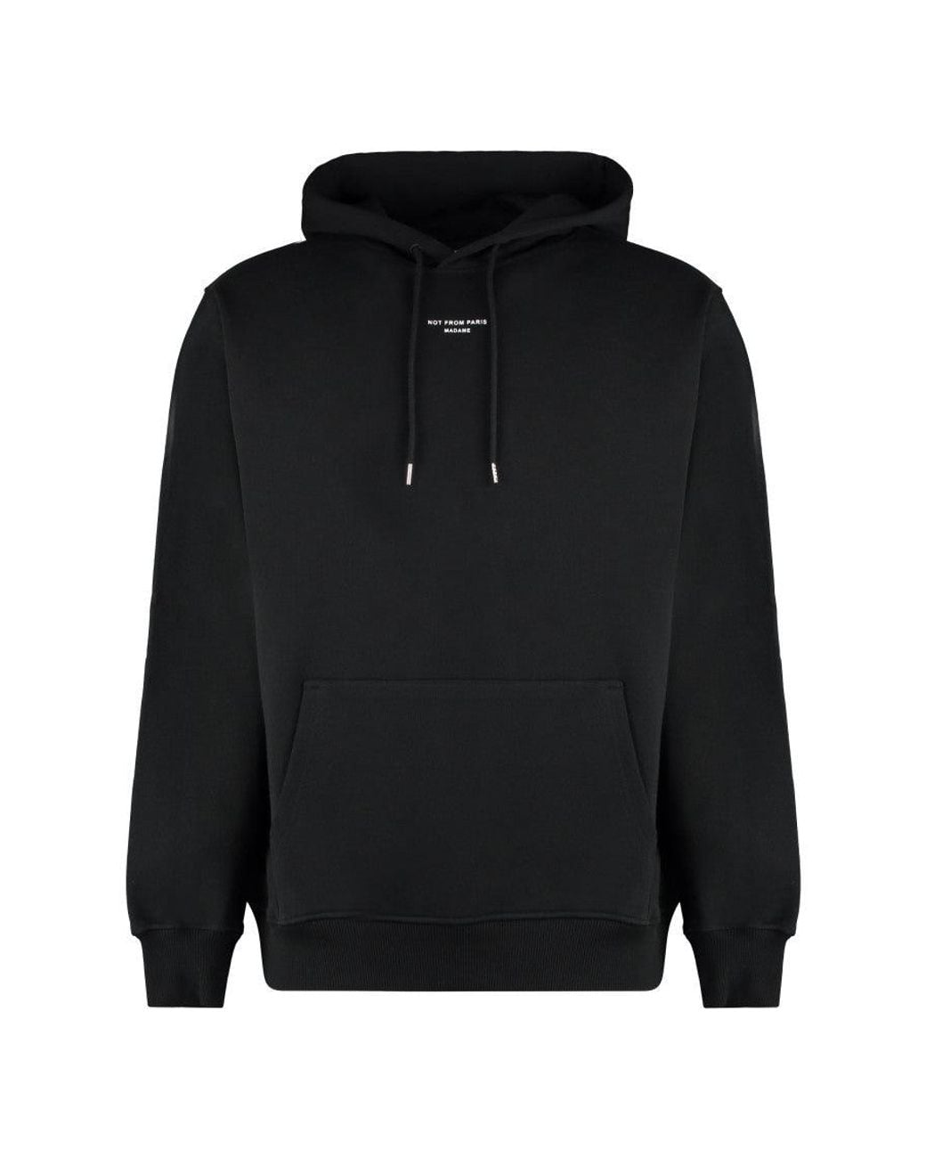 Drole de Monsieur Black Regular Printed Hoodie for men