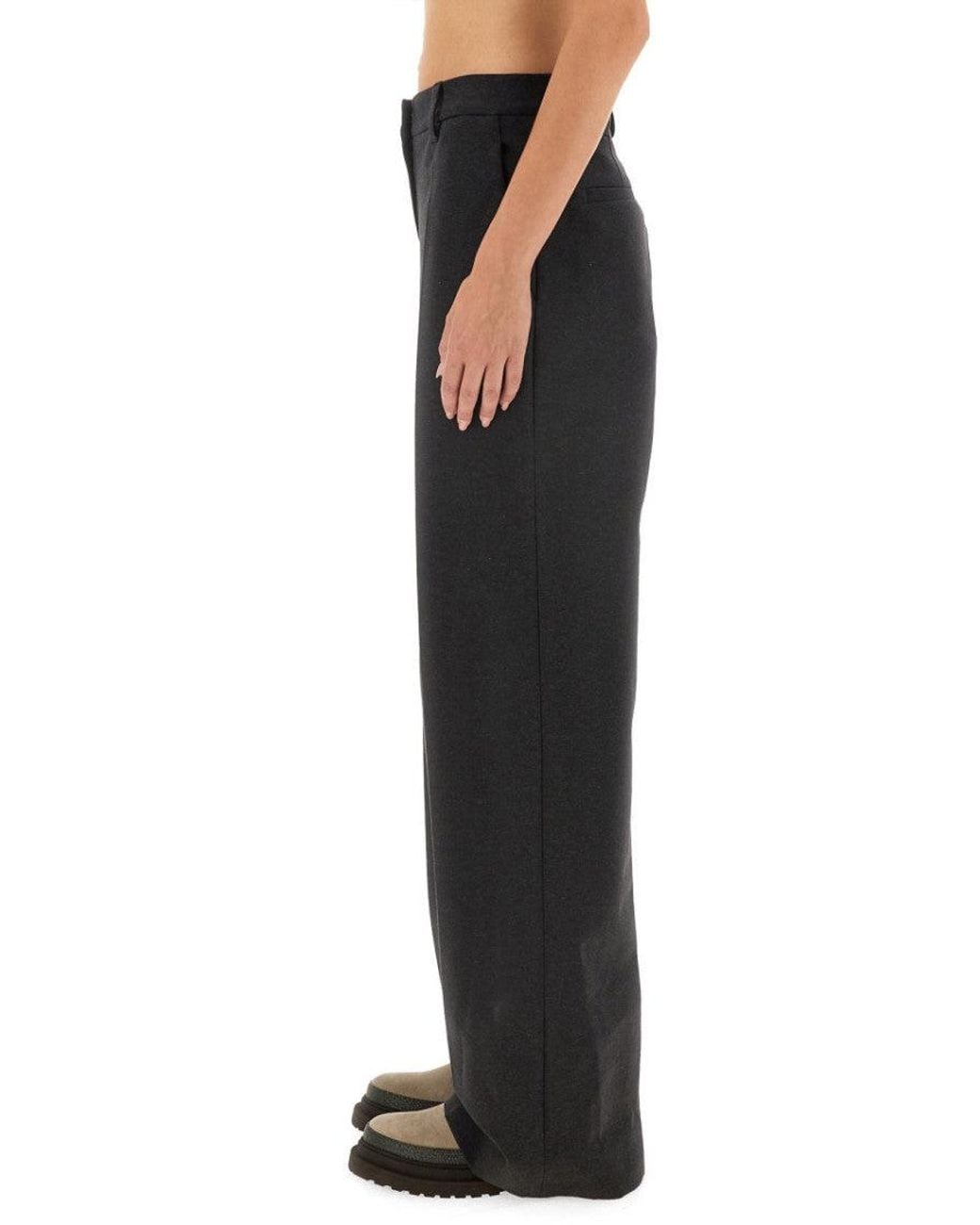 Brunello Cucinelli Black Flat Front Pants