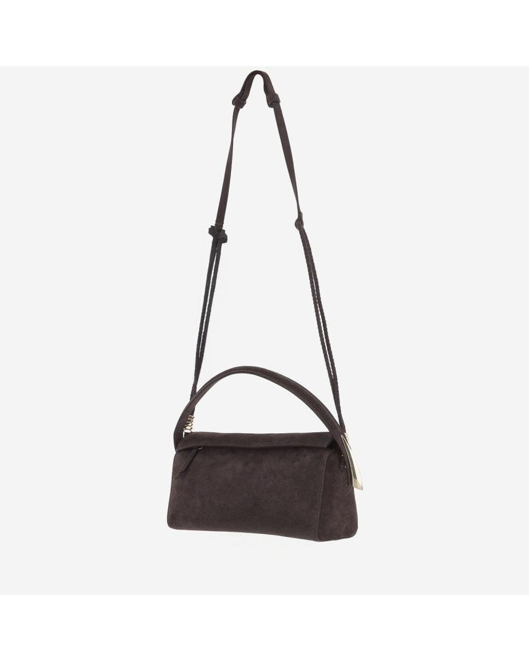 Benedetta Bruzziches Black Dark Suede Shoulder Bag