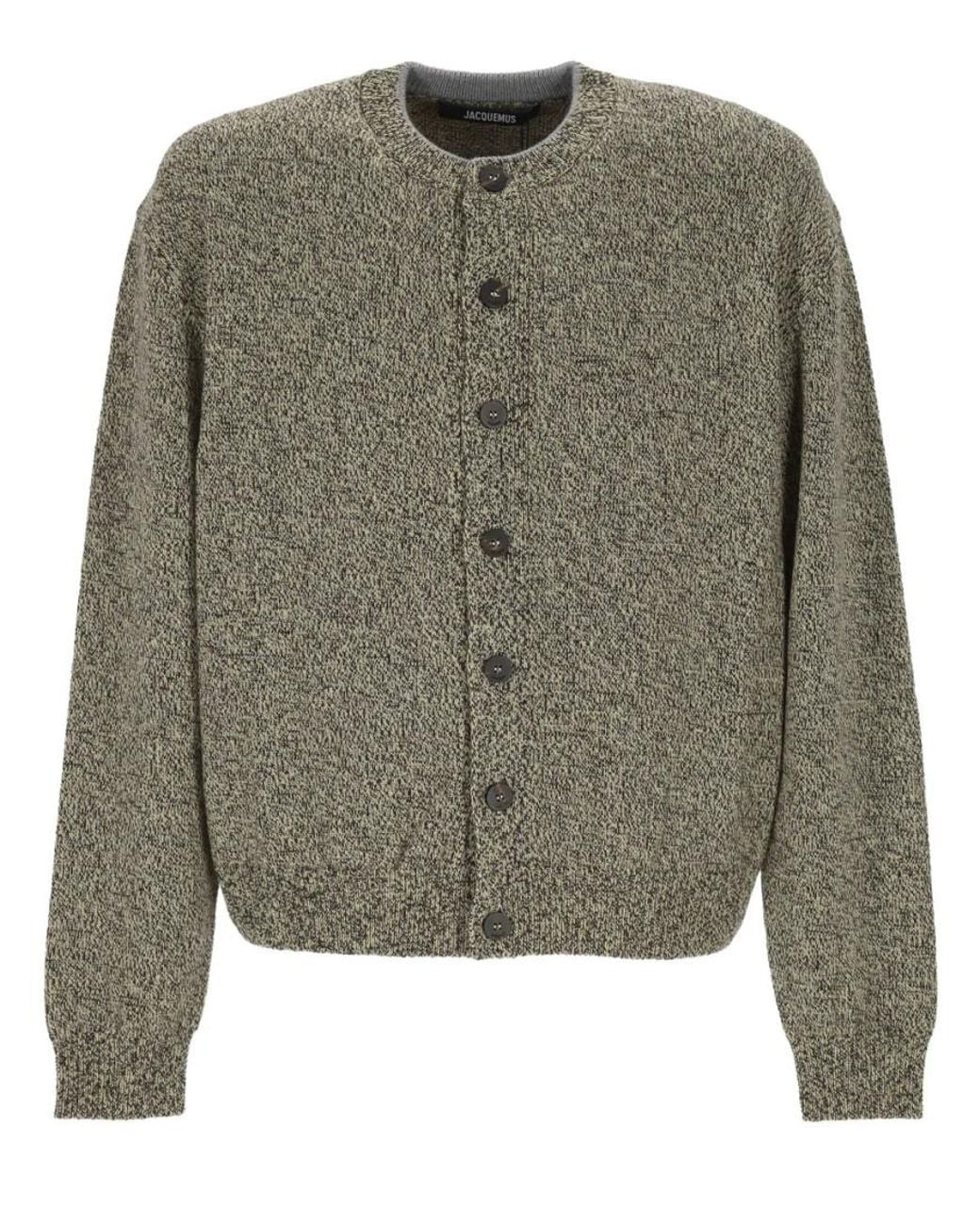 Jacquemus Green Button-Up Cardigan for men