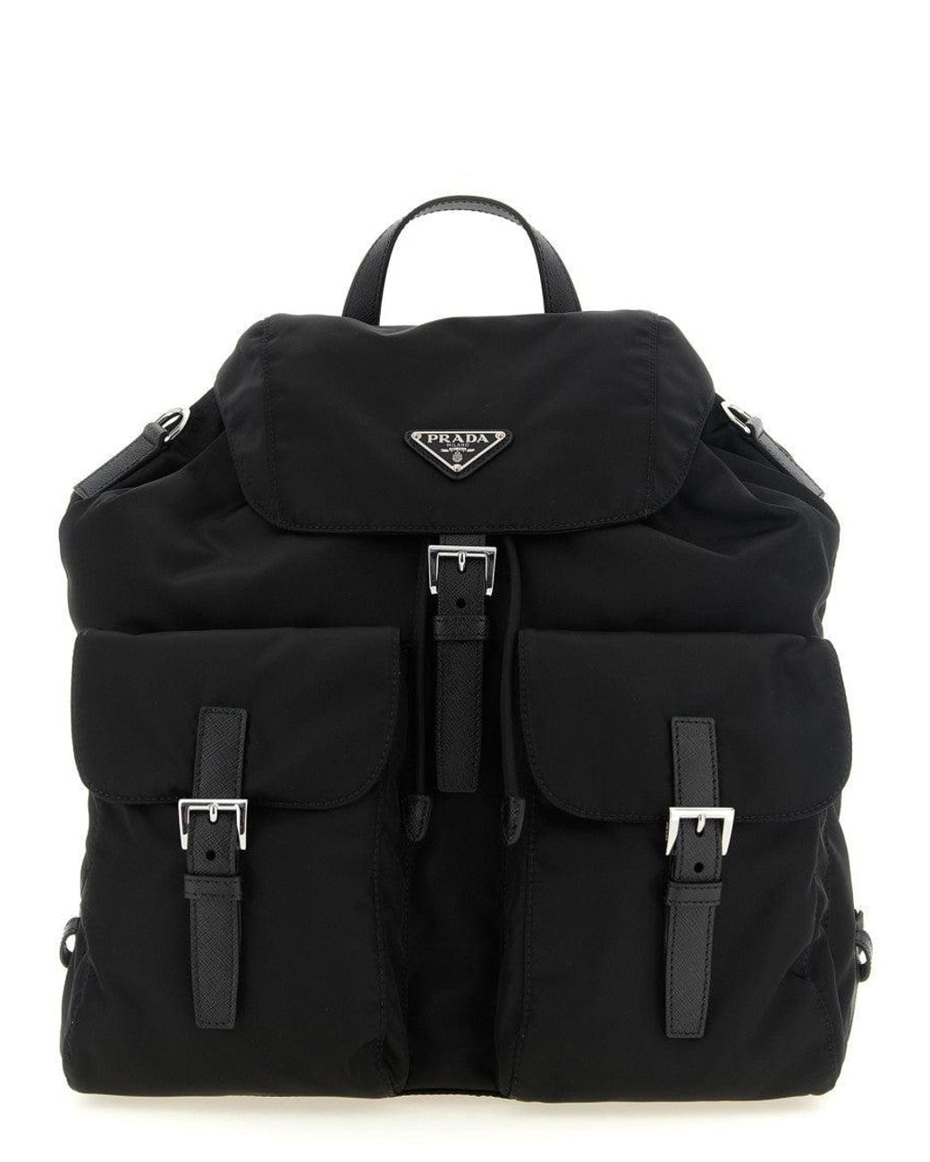 Prada Black Re-Nylon Large Backpack for men