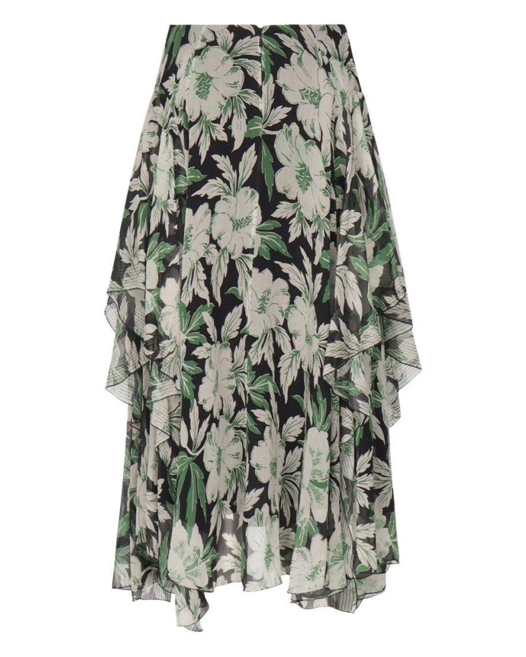 Loewe Gray Silk Skirt