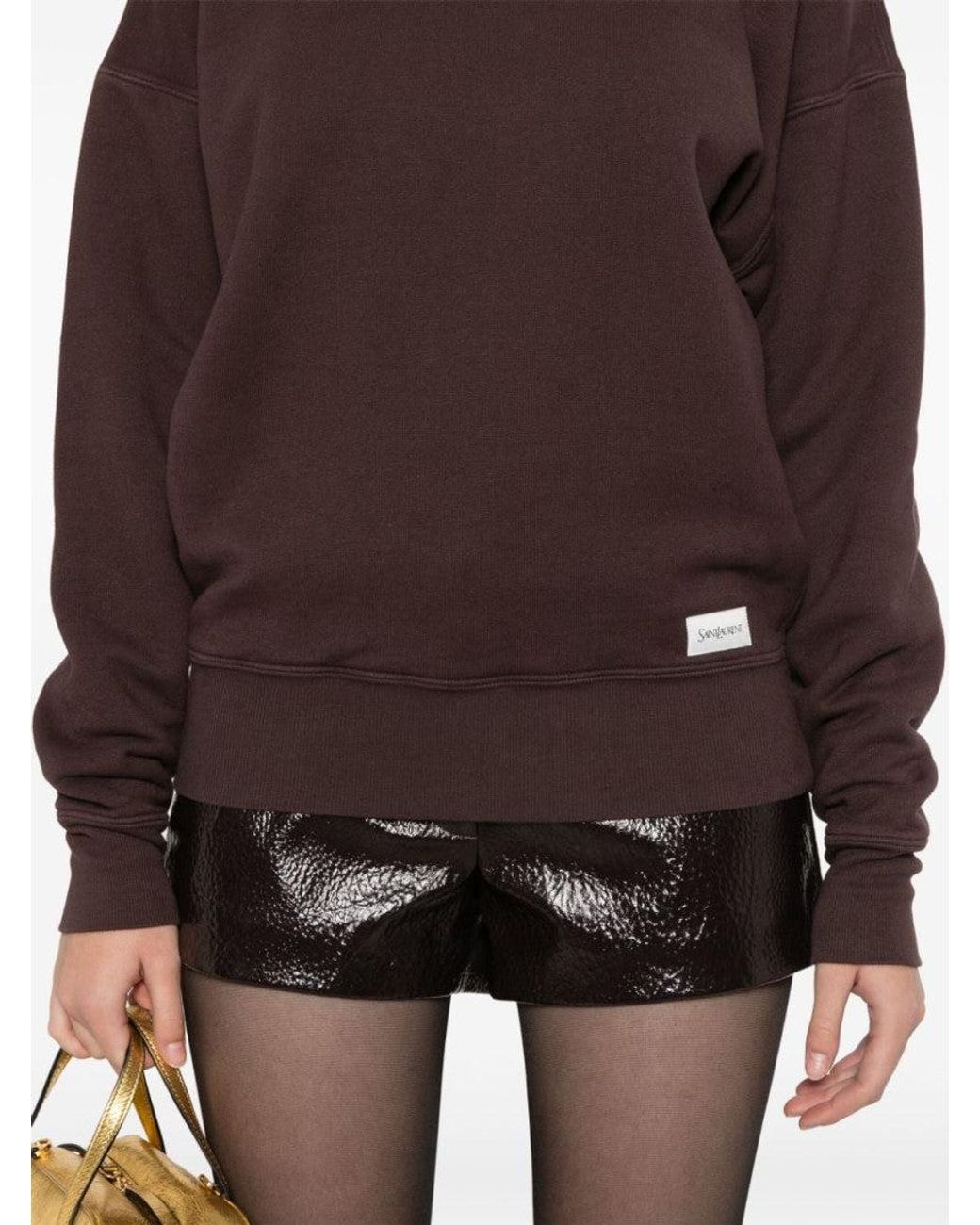 Saint Laurent Brown Crewneck Sweatshirt