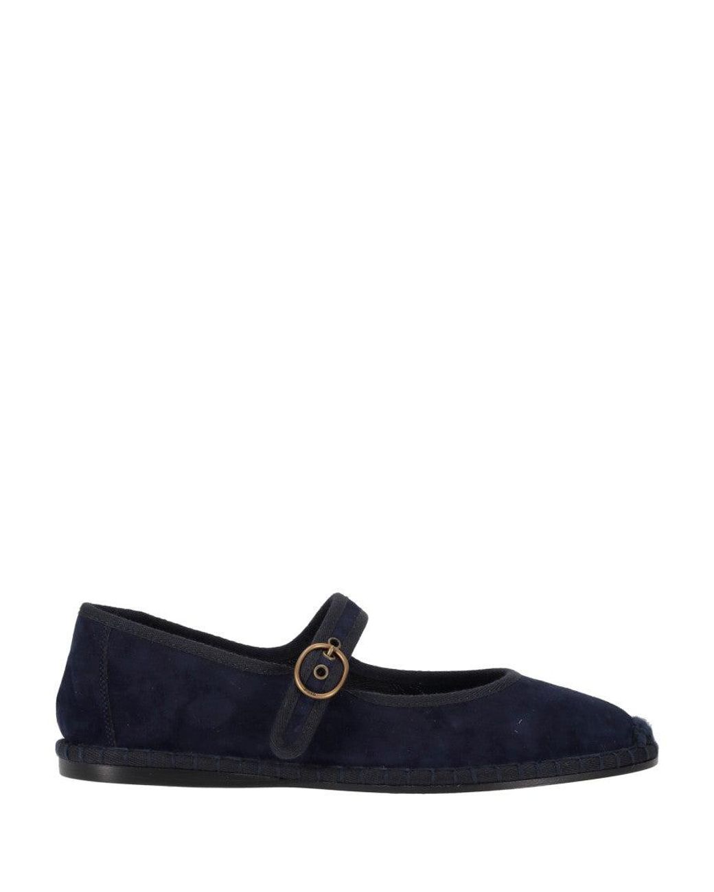 Ralph Lauren Blue Suede Ballet Flats