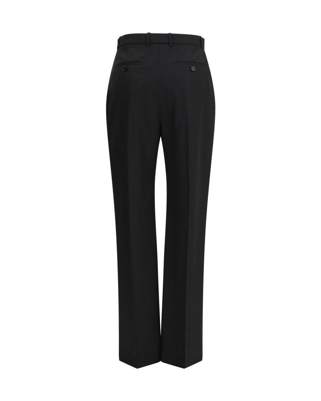 McQueen Black Tailored Flat Front Pants