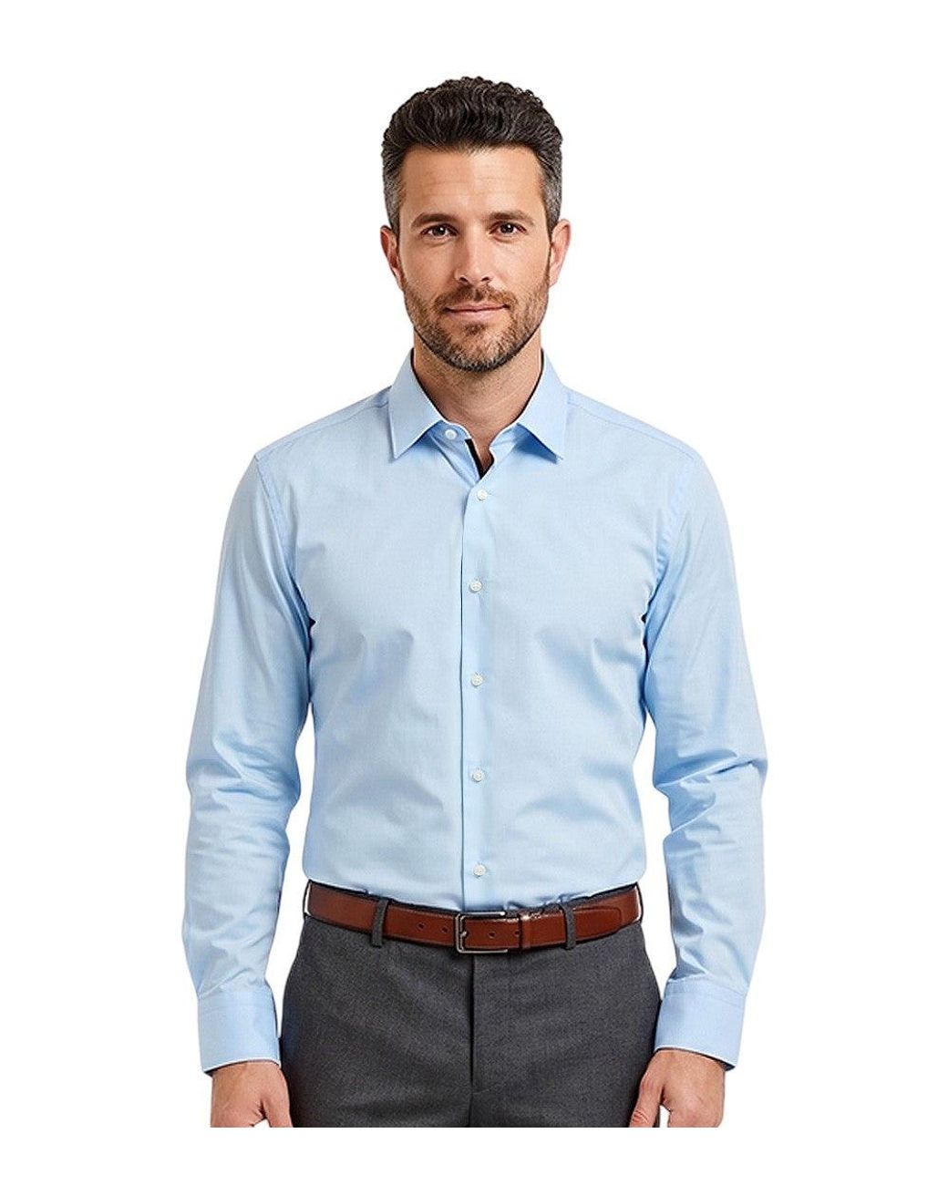 Boss Blue Sky Solid Shirts for men