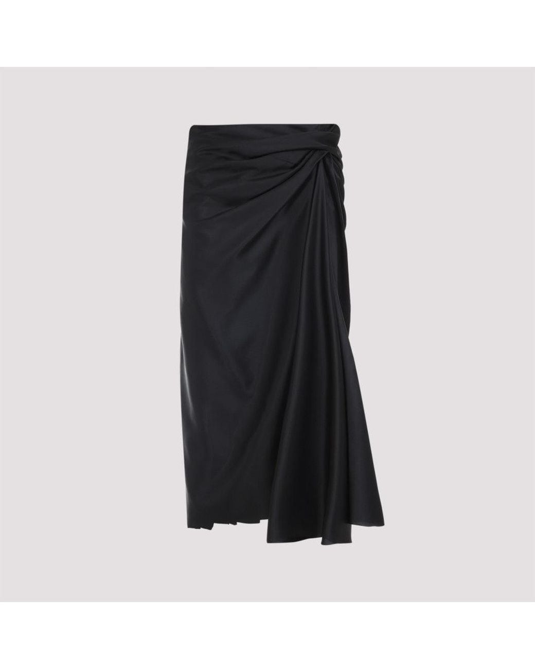 Balenciaga Black Draped Skirt