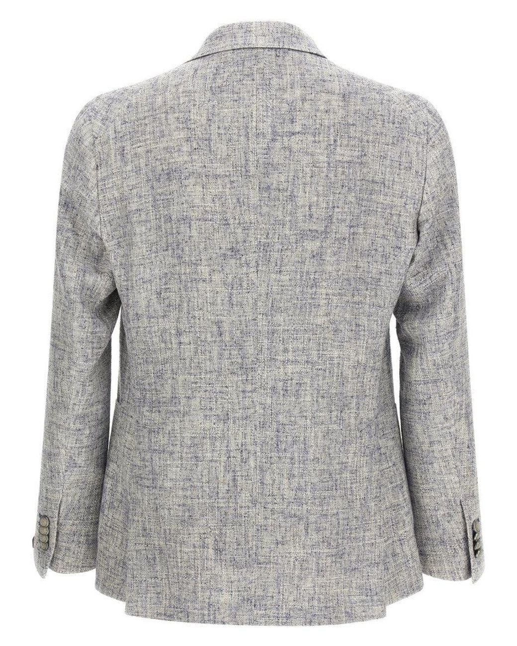 Tagliatore Gray Light Textured Blazer for men