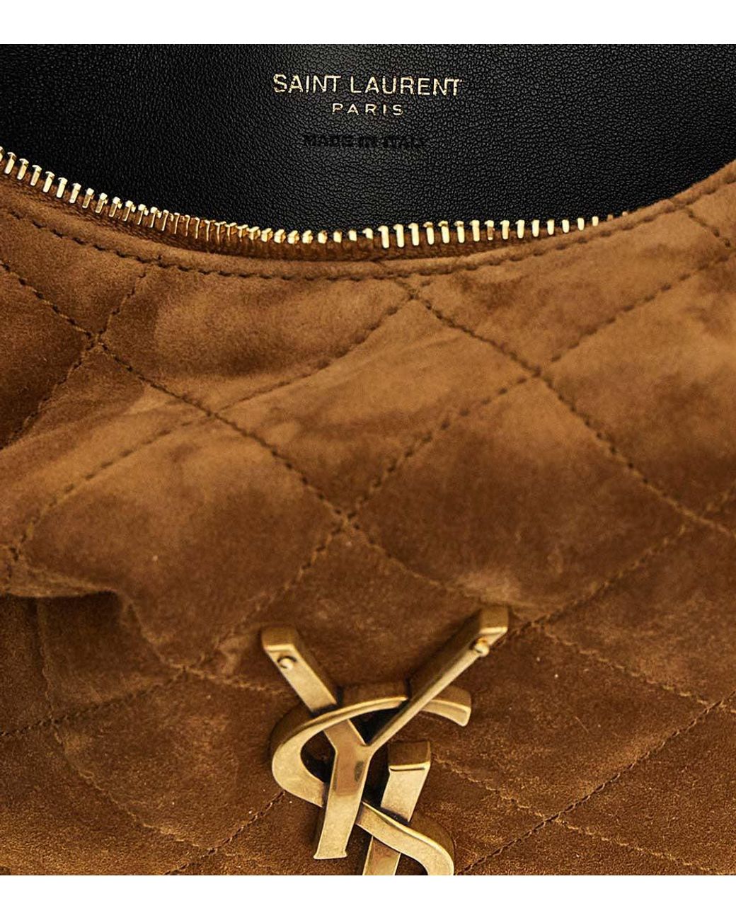 Saint Laurent Brown Icarino Small Hobo