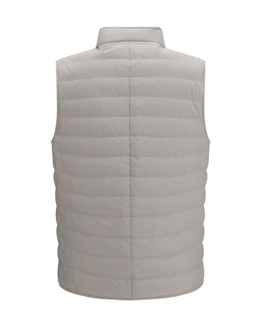 Brunello Cucinelli Gray Light Sleeveless Jacket for men