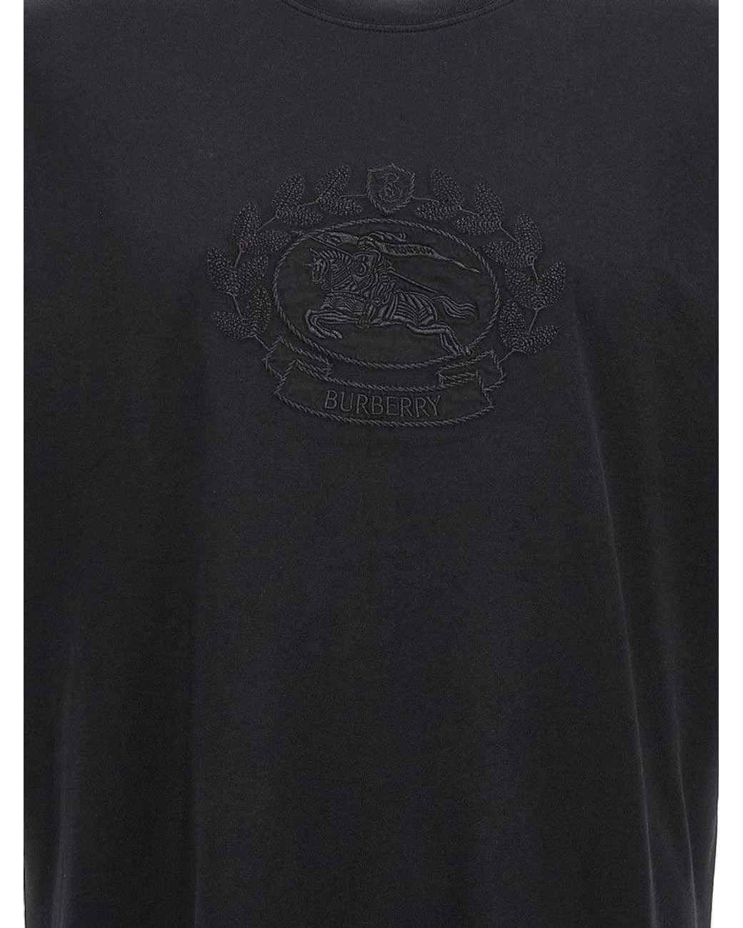 Burberry Black T-Shirts And Polos for men