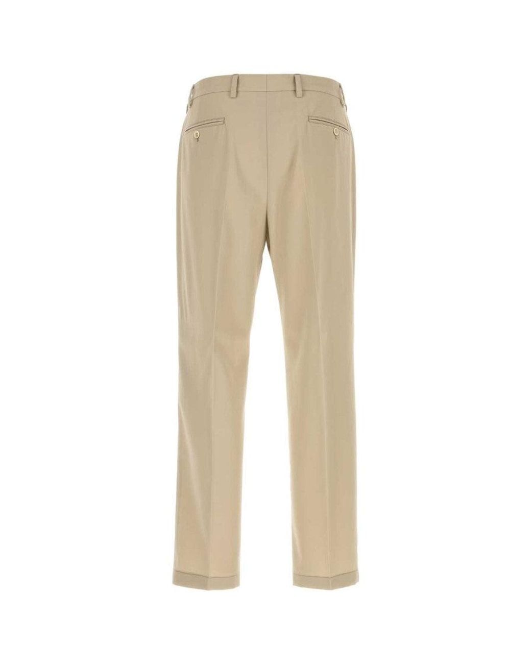 Prada Natural Tailored Pleated Pants for men