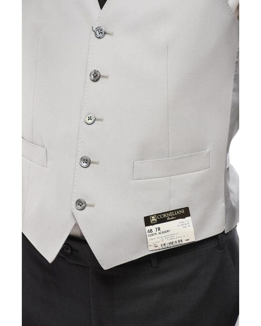 Corneliani White Light Solid Waistcoat for men