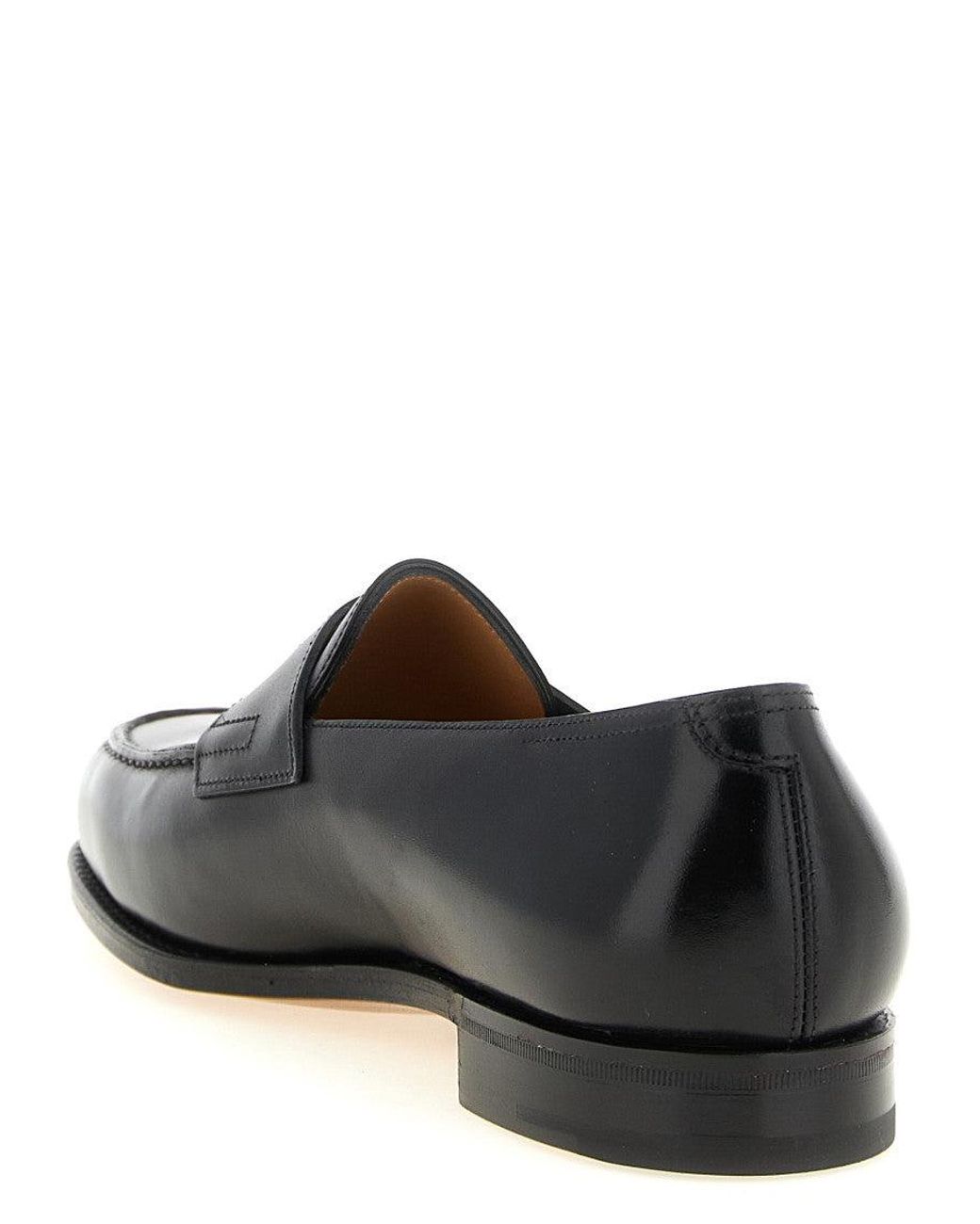 John Lobb Black 'Lopez' Loafers for men