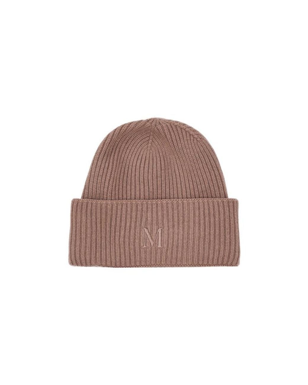 Max Mara Brown Logo Beanie Cap