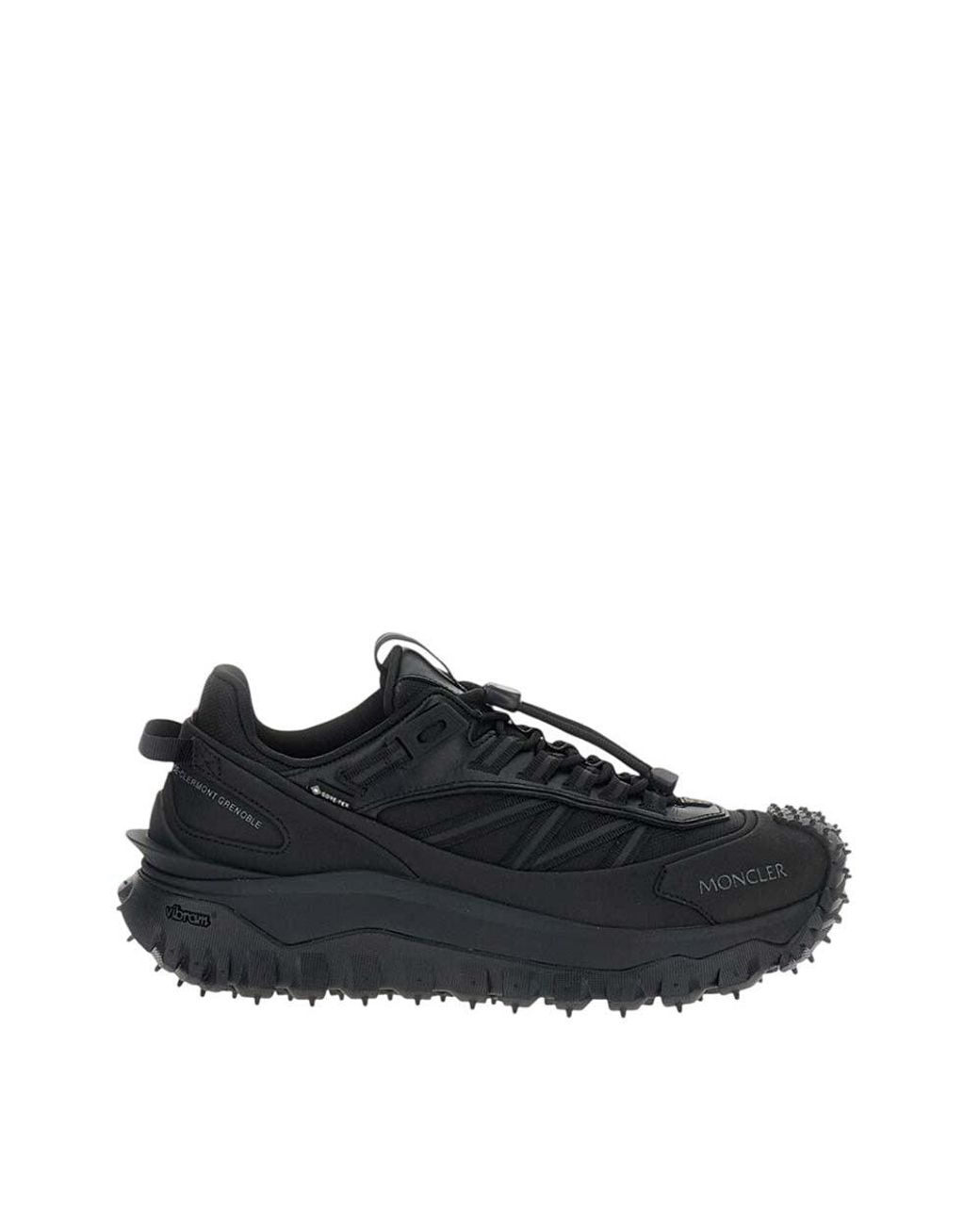 Moncler Black Solid Trailgrip Sneakers for men