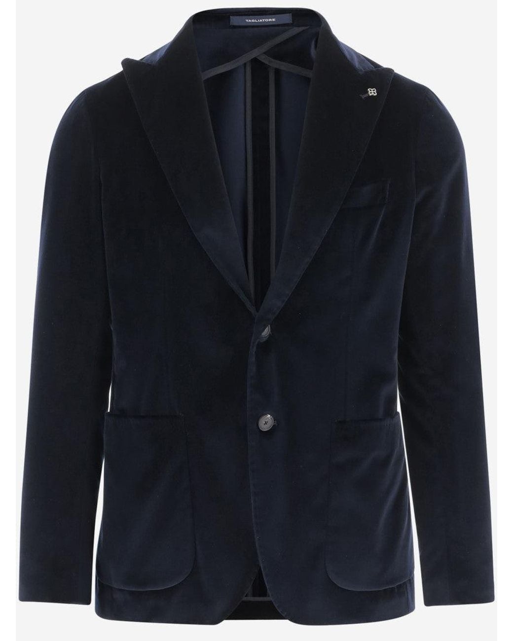 Tagliatore Blue Single-Breasted Blazer for men