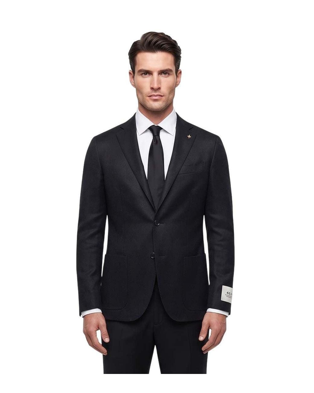 Corneliani Blue Notched Lapel Blazer for men