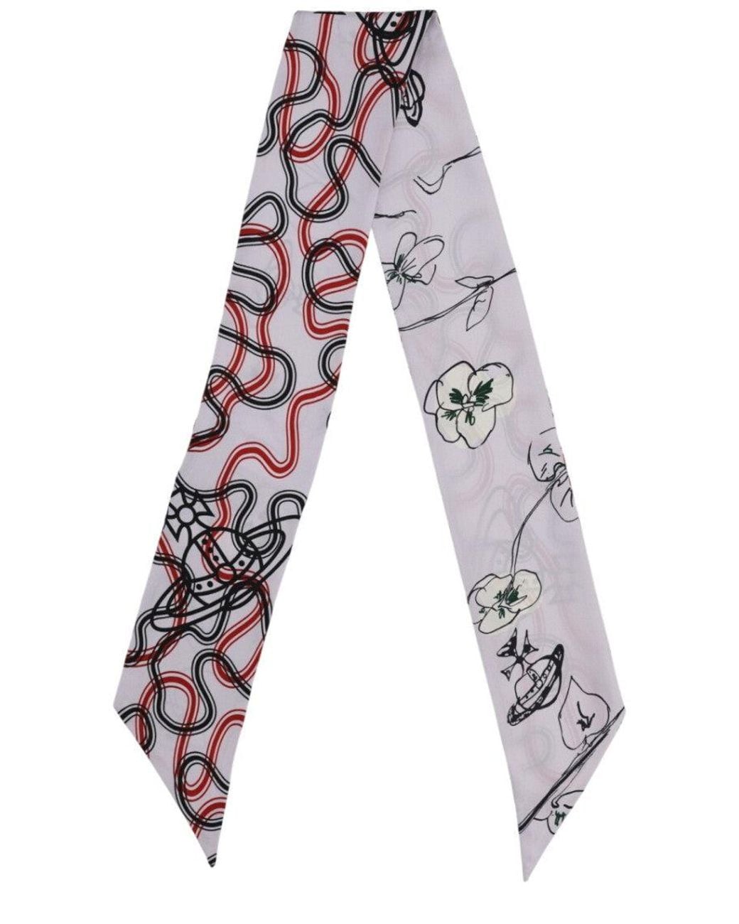 Vivienne Westwood White Printed Scarf